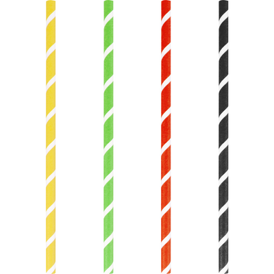 Depa -  Rietje | milkshakerietje | papier | 230mm | Ø8mm | assorti | 7000 stuks