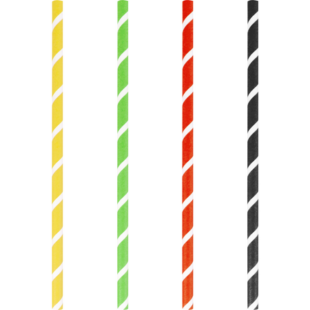 Depa -  Rietje | milkshakerietje | papier | 230mm | Ø8mm | assorti | 7000 stuks