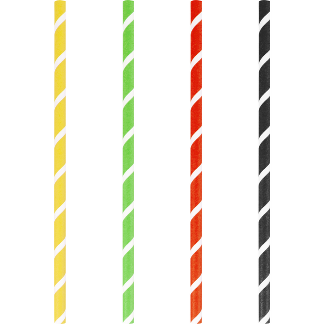 Depa -  Rietje | milkshakerietje | papier | 230mm | Ø8mm | assorti | 7000 stuks