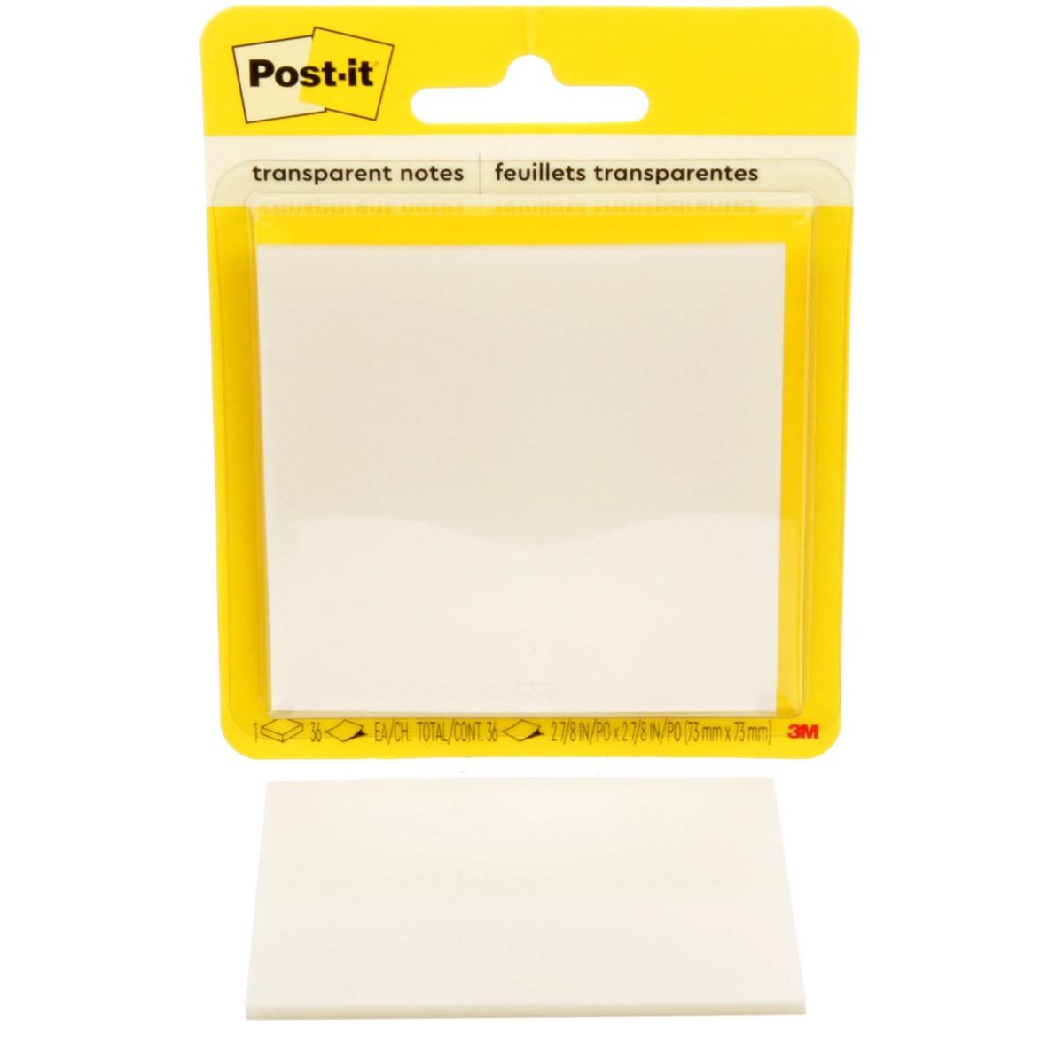 Post-it – Transparente Notizzettel, 36 Blatt, 73 x 73 mm, im Blister