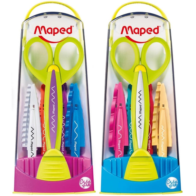 Maped - Schere Crea Cut mit 5 austauschbaren Motiven, Display à 8 Stück, sortiert