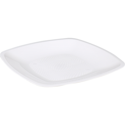 Goldplast -  Bord | Use reuse | reusable | vierkant | 1-vaks | pP | 18x18cm | wit | 300 stuks