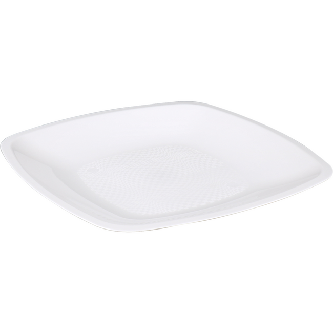 Goldplast -  Bord | Use reuse | reusable | vierkant | 1-vaks | pP | 18x18cm | wit | 300 stuks