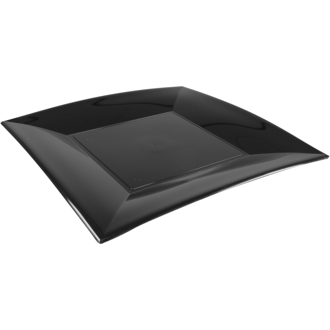 Goldplast -  Bord | Use reuse | reusable | vierkant | 1-vaks | pP | 29x29cm | zwart | 144 stuks