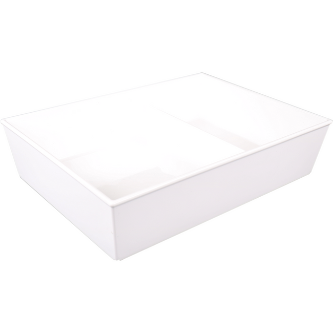 Ornamin - Skala | wiederverwendbar | unzerbrechlich | 2 Fächer | sAN | rechteckig | 1900 ml | 260x190x60mm | weiß | 10 Stück