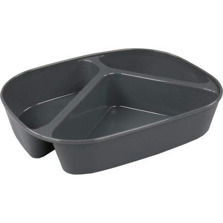 Circ - Skala | Menüskala | wiederverwendbar | 3 Fächer | pP | rechteckig | 880ml | 236x181x47mm | grau | 48 Stück