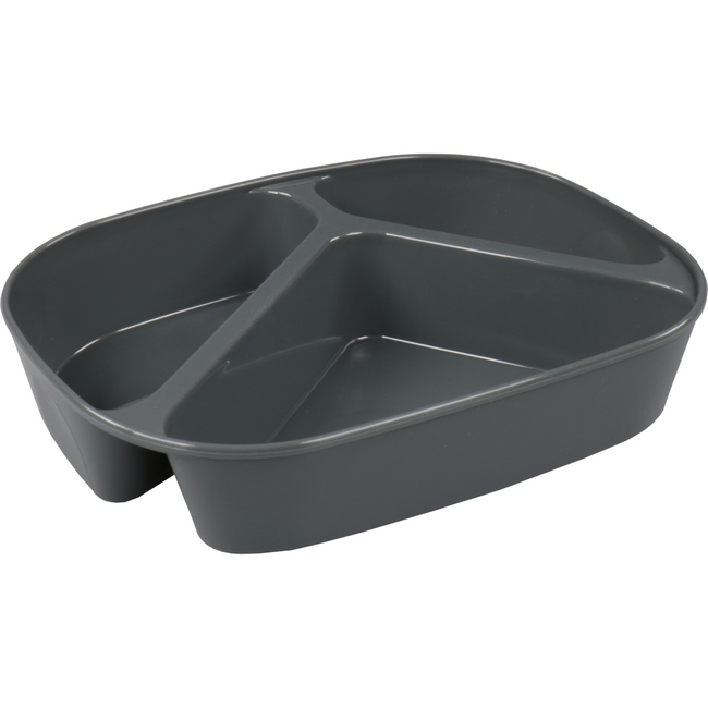 Circ - Skala | Menüskala | wiederverwendbar | 3 Fächer | pP | rechteckig | 880ml | 236x181x47mm | grau | 48 Stück