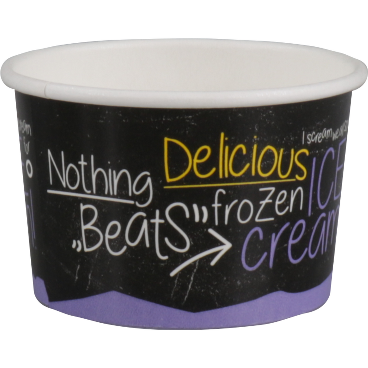 Depa -  Cup | ijscup | 100ml | 4oz | Ø 75mm | 48mm | karton + PE | zwart/paars | 1000 stuks