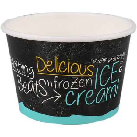 Depa -  Cup | ijscup | 200ml | 8oz | Ø 95mm | 62mm | karton + PE | blauw/zwart | 1000 stuks