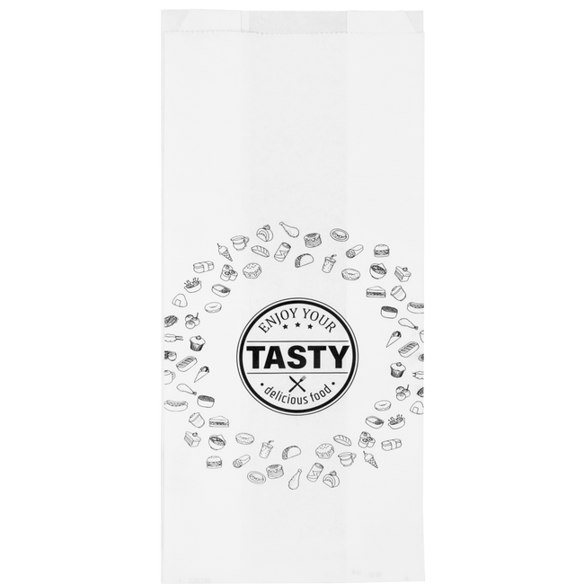 Klika - Tasche | Snackbeutel | Ersatzpapier | Nr. 29 | 3 Pfund | 16/ 5x38cm | LECKER | weiß | 5 kg
