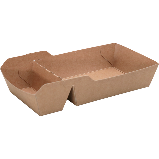 Klika -  Bak | Karton | A14+1/A20 | snackbak | 145x85x35mm | bruin | 300 stuks