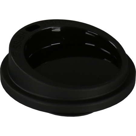 ÖkoCup - Deckel | PP | rund | wiederverwendbar | mit Trinkloch | Ø80mm | schwarz | 20 Stück