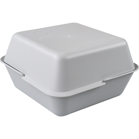 Circulware - Backen | PP | wiederverwendbar | Hamburger-Box | 156x156x43mm | Stein | 72 Stück