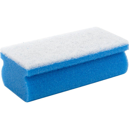Primesource - Scheuerschwamm blau/weiß mit Griff 7x14cm 10 Stück