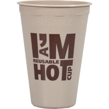 Depa - | Tasse | Ich bin eine heiße Tasse | PP | wiederverwendbar | automatisch geeignet | 180ml | 7,5 Unzen | 96mm | taupe | 432 Stück