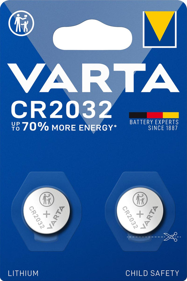 Varta - Knopfzelle Lithium CR2032, Blister à 2 Stück