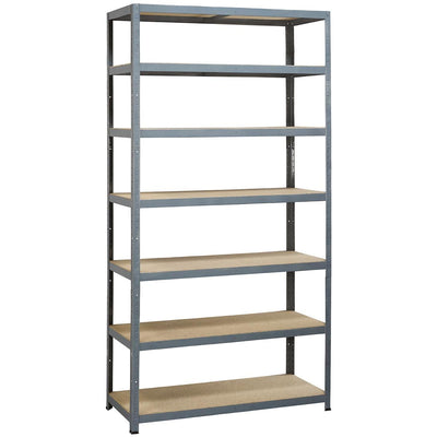 Avasco - Ein Regal Strong Tower XL, ft 222 x 120 x 45 cm, 7 Regale, grau