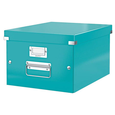 Leitz - Aufbewahrungsbox Click Store WOW mittlerer Recyclingkarton 281x200x370mm eisblau