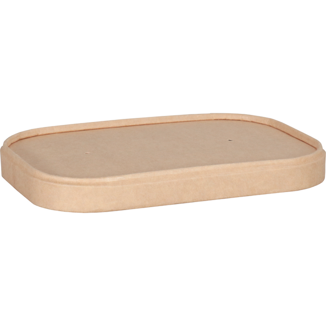 Depa - Deckel | Essensbehälter | Karton + PP | 169x117x braun | 300 Stück