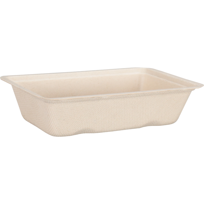 Depa -  Bak | Bagasse (suikerrietpulp) | A9 | snackbak | 145x97x36mm | naturel | 600 stuks