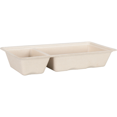 Depa -  Bak | Bagasse (suikerrietpulp) | A22 | snackbak | 203x95x30mm | naturel | 600 stuks