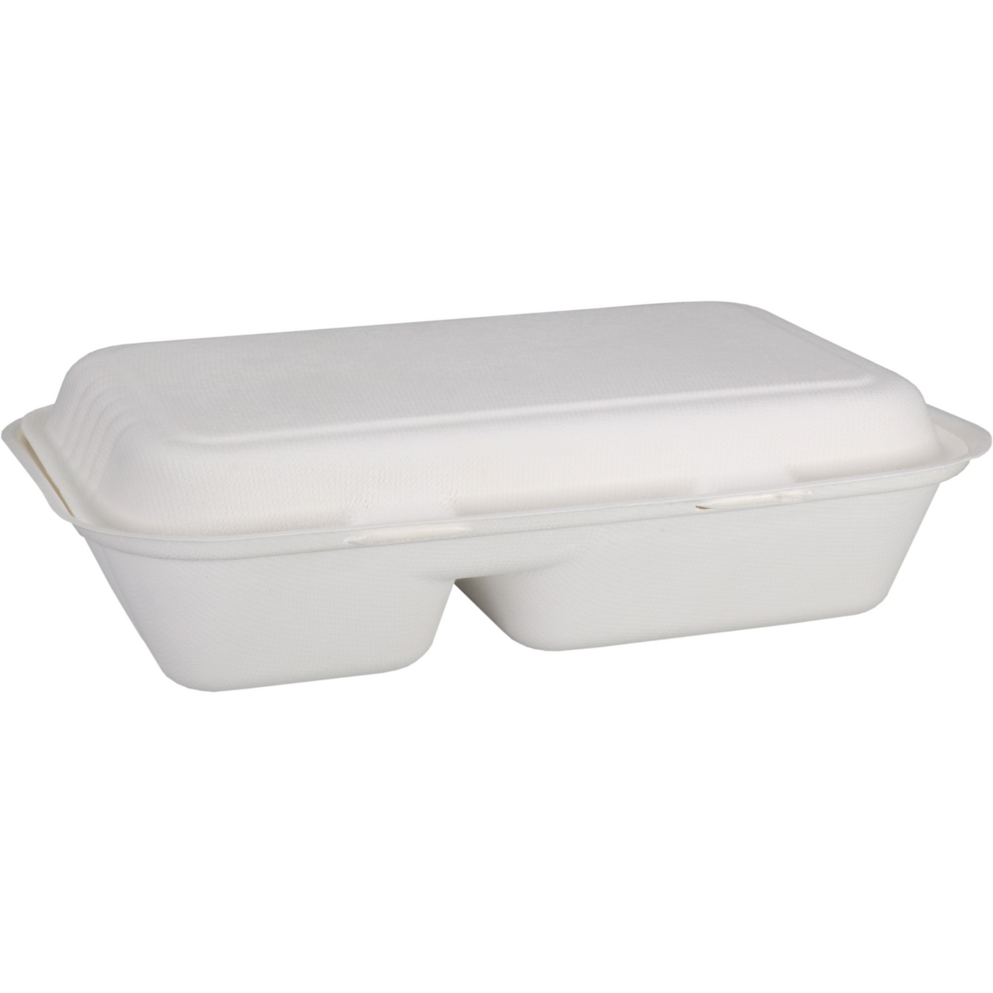 Depa -  Bak | Bagasse (suikerrietpulp) | 2-vaks | 1000ml | maaltijdbox | 25x16x6cm | wit | 400 stuks