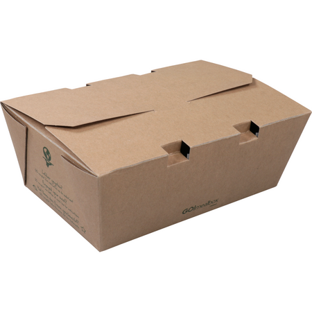 Twinkles - Go!Mealbox | 1800 ml | 21x14x7,5cm | Pappe | braun | 200 Stück