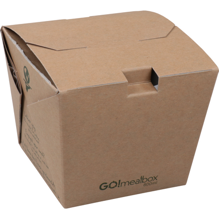 Twinkles - Go!Mealbox | 800ml | 8,5x8,5x8,6cm | Pappe | braun | 180 Stück