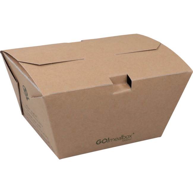Klika - Go!Mealbox | 1000ml | 11,5x9x7,5cm | Pappe | braun | 200 Stück