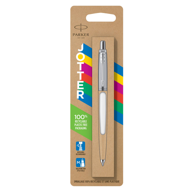 Parker - Kugelschreiber Jotter Original weiß CT mittlere Blisterpackung mit 1 Stück