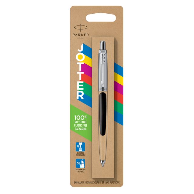 Parker - Jotter Original Kugelschreiber Schwarz CT Medium Blister à 1 Stück