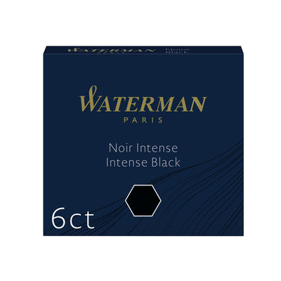 Waterman - Tintenpatrone International Black, Packung mit 6 Stück