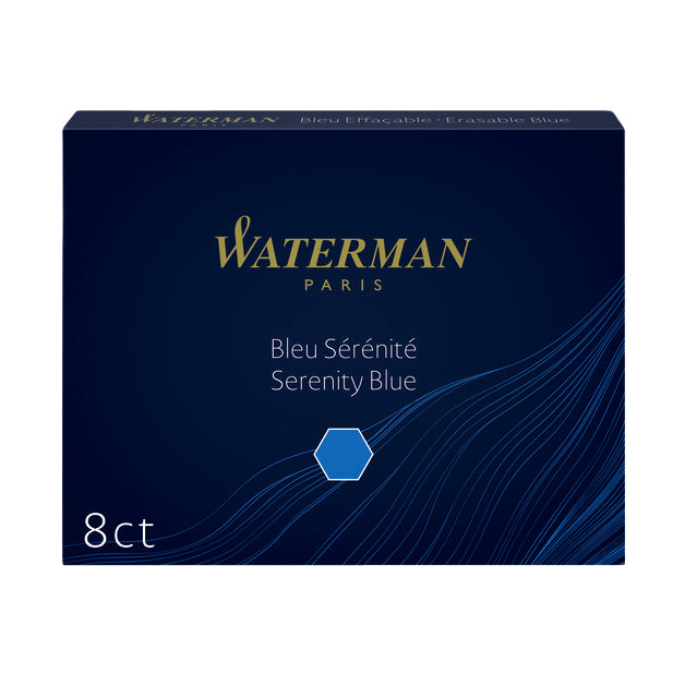 Waterman - Tintenpatrone Nr. 23 lange blaue Packung mit 8 Stück