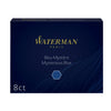 Waterman - Tintenpatrone Nr. 23 lange blau-schwarze Packung mit 8 Stück