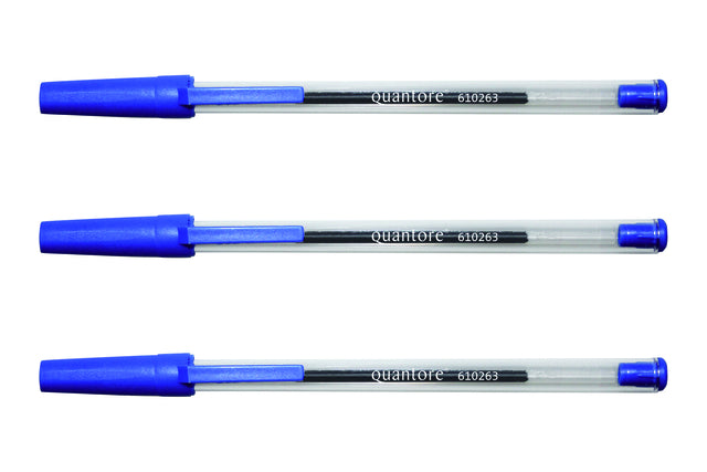 Ballpen Quantore Stick Blue Medium (alternative) | 50 pièces