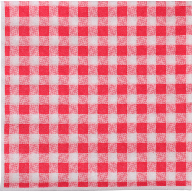 Klika -  Servet | 1/4 vouw | 1-laags | 32x33cm | papier | rood/wit | 3200 stuks