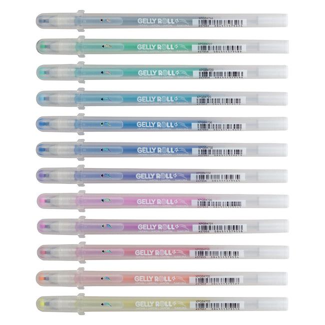 Sakura - Gel Writer Gelly Roll Staubset mit 12 Farben | 6 Stück