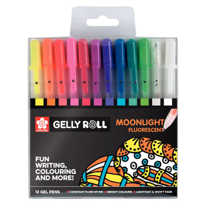 Sakura - Gel Writer Gelly Roll Moonlight fluoreszierendes Set mit 12 Farben