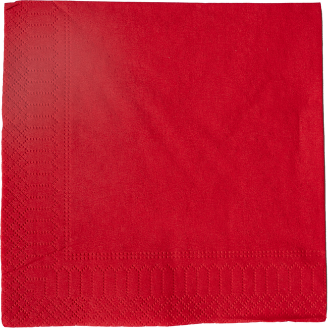 Klika -  Servet | 1/4 vouw | 2-laags | 33x33cm | papier | 20 pakken à 100 stuks | rood | 2000 stuks