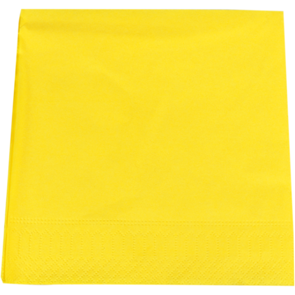 Servietten 33x33cm 2 Lagen 100 Stück gelb