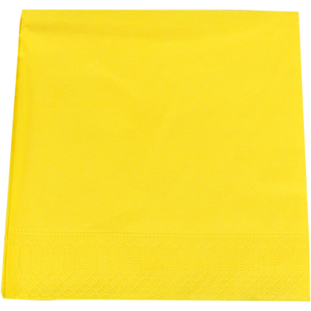 Servietten 33x33cm 2 Lagen 100 Stück gelb