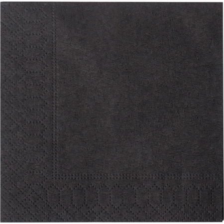 Klika -  Servet | 1/4 vouw | 2-laags | 24x24cm | papier | zwart | 2400 stuks