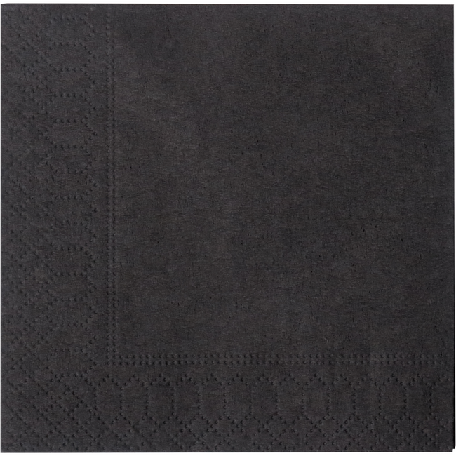 Klika -  Servet | 1/4 vouw | 2-laags | 24x24cm | papier | zwart | 2400 stuks