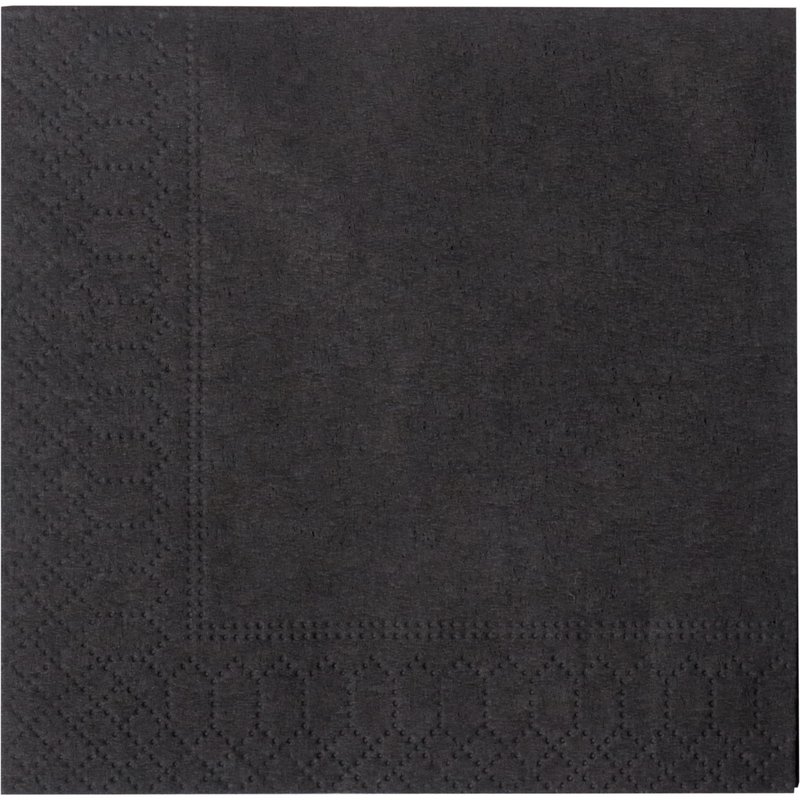Klika -  Servet | 1/4 vouw | 2-laags | 24x24cm | papier | zwart | 2400 stuks