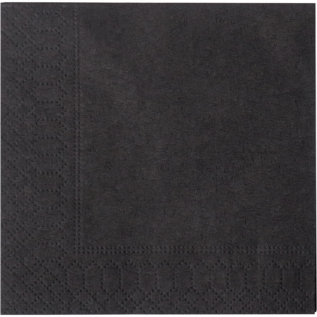 Klika - Serviette | 1/4-fach | 2-lagig | 24x24cm | Papier | schwarz | 300 Stück