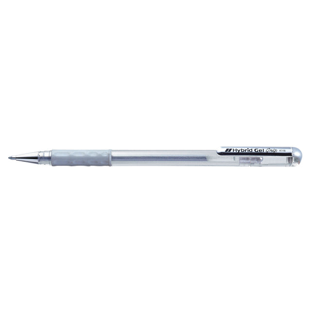 Pentel - Gelschreiber K118 Griff m silber | 12 Stück