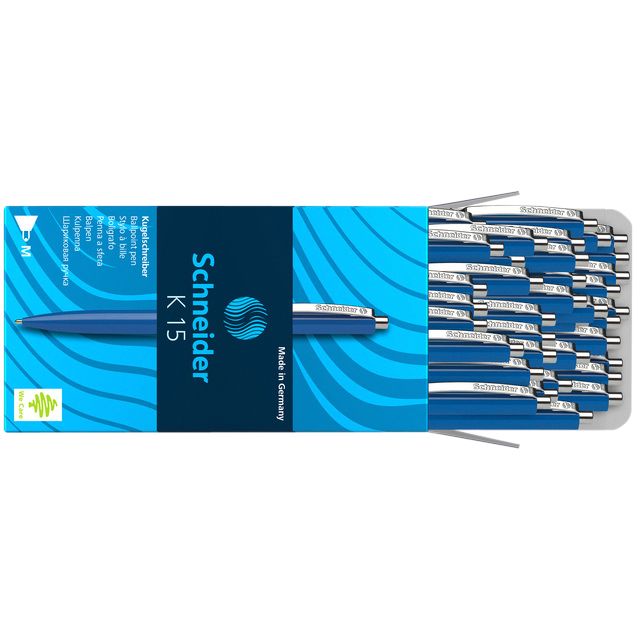 Schneider - Kugelschreiber K15 mittelblau | 50 Stück
