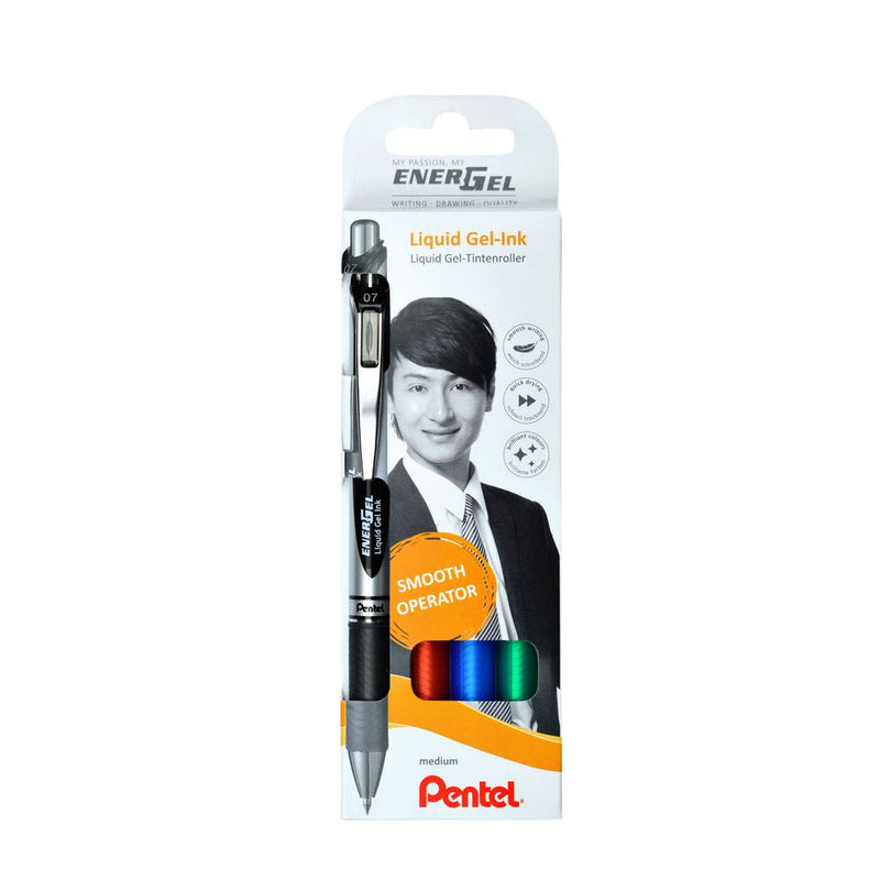 Pentel - Gelschreiber BL77 Energel Medium sortiert 4 Stück