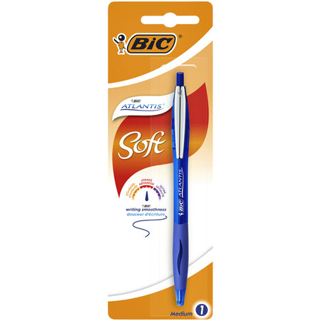 Bic - Kugelschreiber atlantis soft clic m blau | 20 Stück