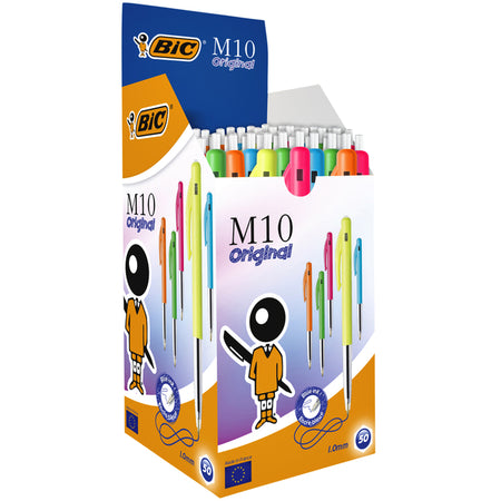 Bic - Kugelschreiber M10 Colors Limited Edition mittel sortiert | 50 Stück